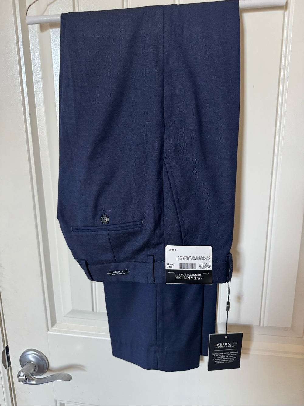 Kenneth Cole Men's Dark Navy Dress Pants